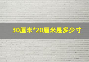 30厘米*20厘米是多少寸