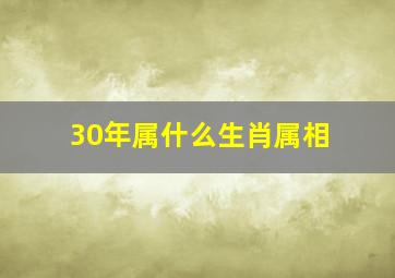 30年属什么生肖属相