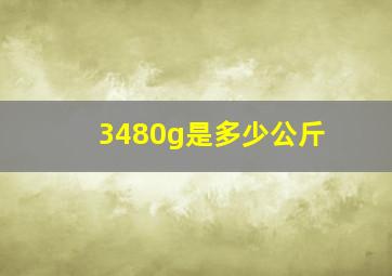 3480g是多少公斤