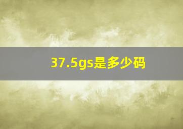 37.5gs是多少码