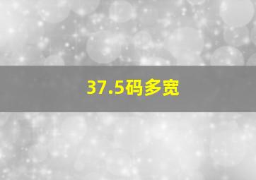 37.5码多宽