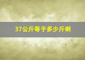 37公斤等于多少斤啊