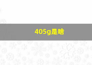 405g是啥