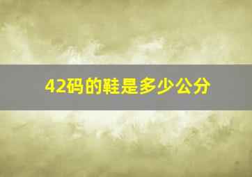 42码的鞋是多少公分