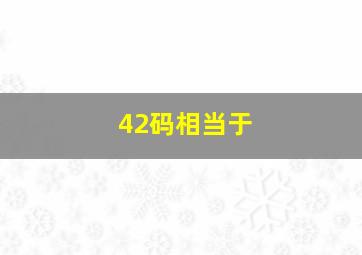 42码相当于