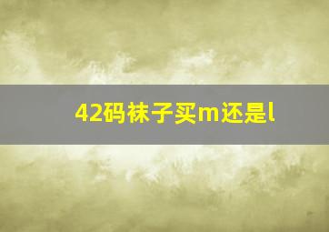 42码袜子买m还是l