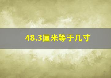 48.3厘米等于几寸