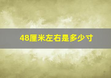 48厘米左右是多少寸