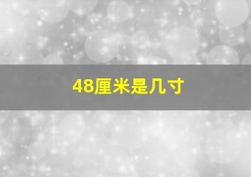 48厘米是几寸