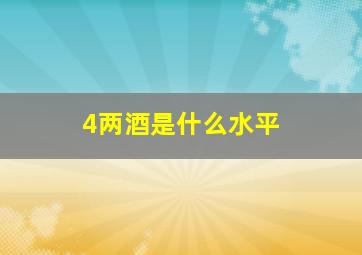 4两酒是什么水平