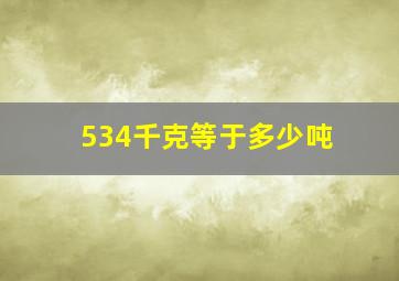 534千克等于多少吨