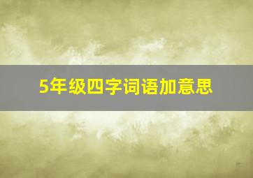 5年级四字词语加意思