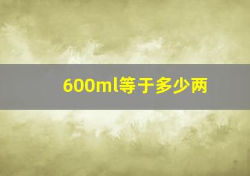 600ml等于多少两