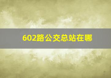 602路公交总站在哪