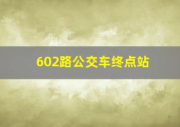 602路公交车终点站