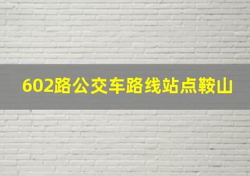 602路公交车路线站点鞍山