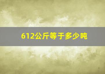 612公斤等于多少吨