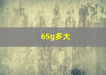 65g多大