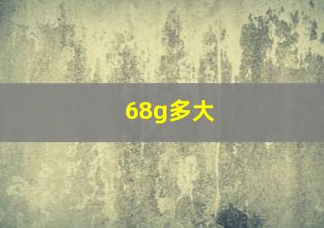 68g多大