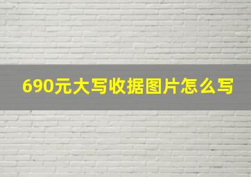 690元大写收据图片怎么写