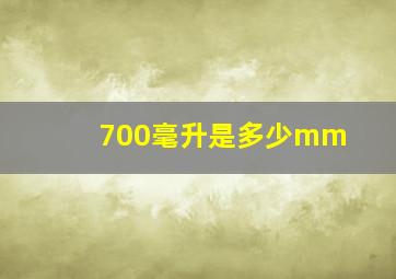 700毫升是多少mm