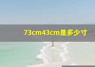 73cm43cm是多少寸