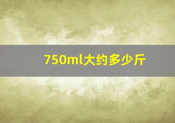 750ml大约多少斤