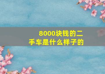 8000块钱的二手车是什么样子的