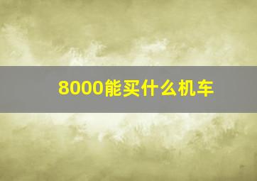 8000能买什么机车