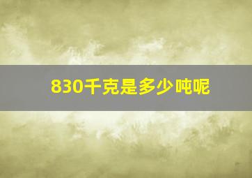 830千克是多少吨呢