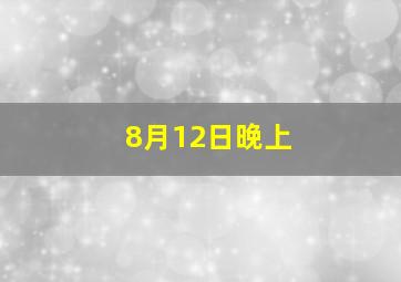 8月12日晚上