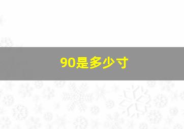 90是多少寸