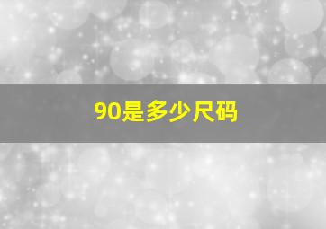 90是多少尺码