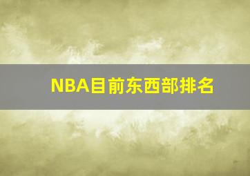 NBA目前东西部排名