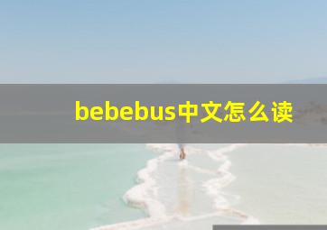 bebebus中文怎么读