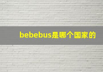 bebebus是哪个国家的