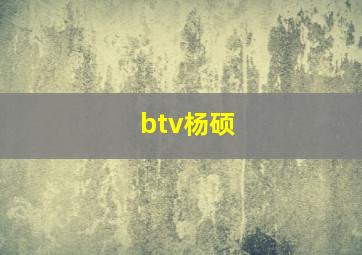 btv杨硕