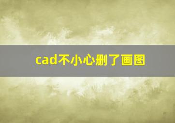 cad不小心删了画图