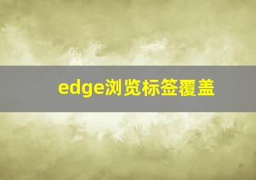 edge浏览标签覆盖