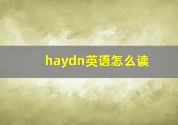 haydn英语怎么读