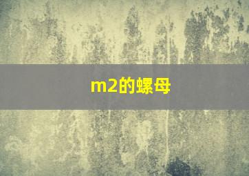 m2的螺母