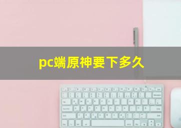 pc端原神要下多久