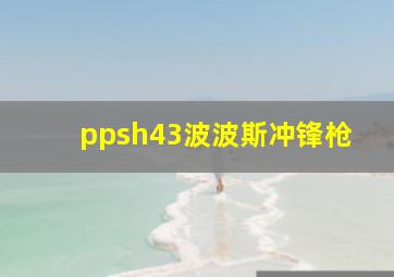 ppsh43波波斯冲锋枪