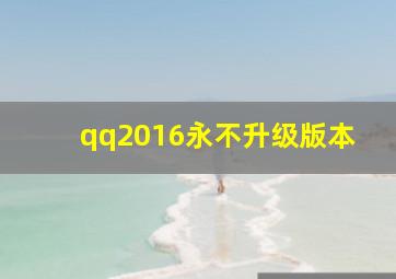 qq2016永不升级版本