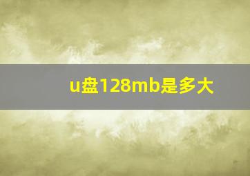 u盘128mb是多大