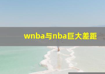 wnba与nba巨大差距