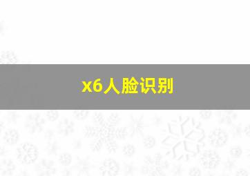 x6人脸识别