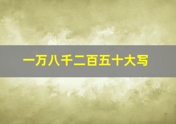 一万八千二百五十大写