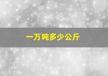 一万吨多少公斤