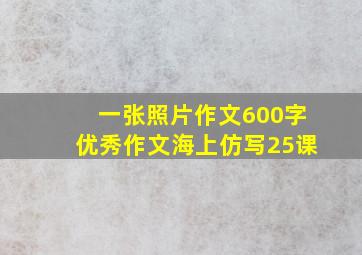 一张照片作文600字优秀作文海上仿写25课